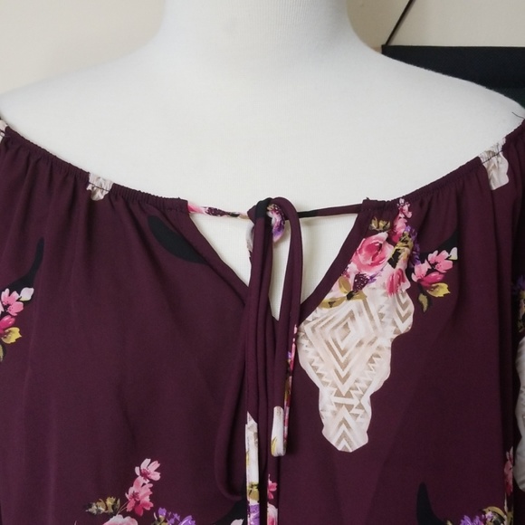 Altar'd State Floral Off Shoulder Crop Top - Picture 3 of 7
